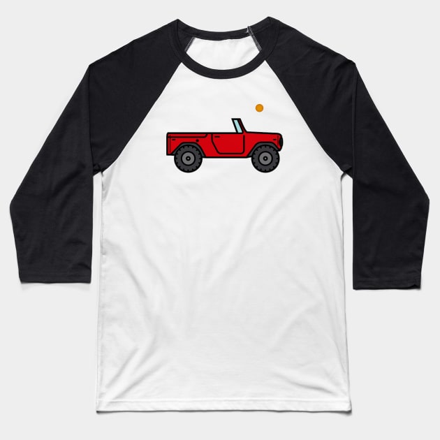 Sunset Jeep Baseball T-Shirt by holiewd